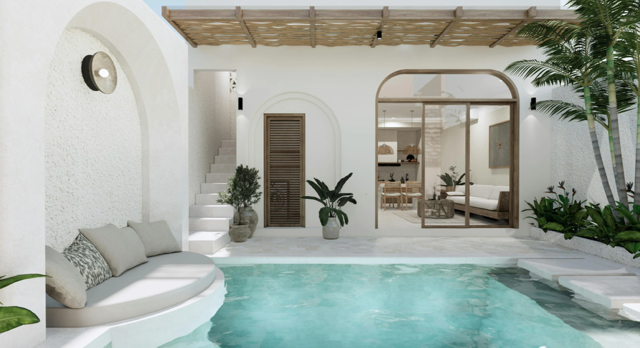 Υπνοδωμάτιο με μπαλκόνι και θέα στη θάλασσα